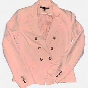 White House Black Market Blush Double-Breasted Blazer